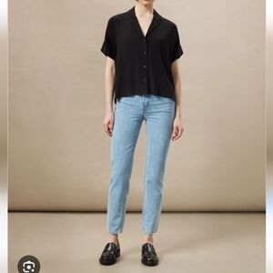 Frank and Oak women's two tone straight jeans size 26